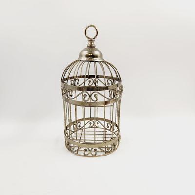 NICE BRASS LIGHTWEIGHT BIRD CAGE DECOR