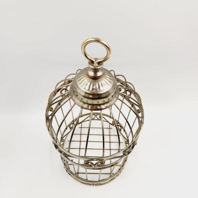 NICE BRASS LIGHTWEIGHT BIRD CAGE DECOR