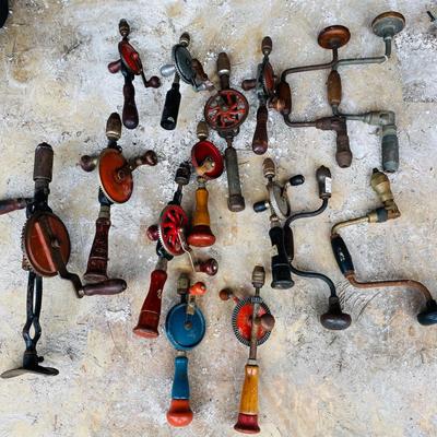 Vintage Geared Hand Drills and Braces (G-SL)