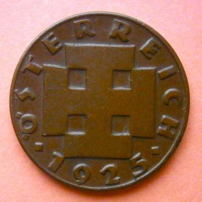 AUSTRIA 1925 2 Grochen Copper Coin
