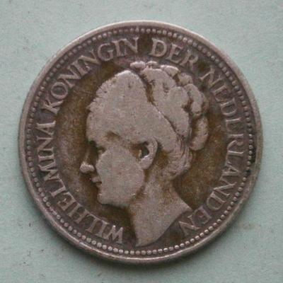 NETHERLANDS - CURACAO 1947 1/4 Gulden Silver Coin