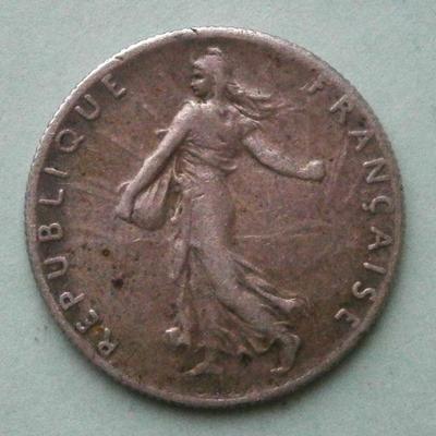 FRANCE 1916 50 Centimes Silver Coin