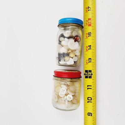 VINTAGE JARS OF BUTTONS