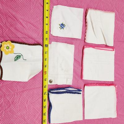 7 PC VINTAGE LINEN HANKERCHIEF