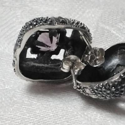 Beautiful Amethyst 925 Earrings