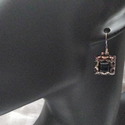 Stunning CT Black Onyx 925 Earrings