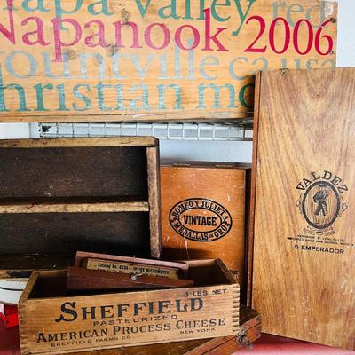 Vintage Wood Boxes  (BR1-JM)
