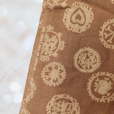 NEAT BROWN & TAN FABRIC PIECE