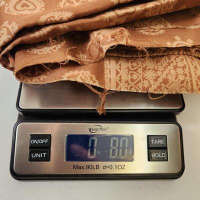 NEAT BROWN & TAN FABRIC PIECE