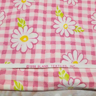 1998 BLANK TEXTILES PINK & WHITE FABRIC
