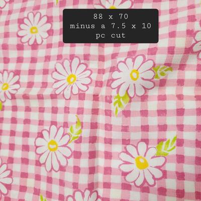 1998 BLANK TEXTILES PINK & WHITE FABRIC