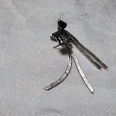 Unique Bow Sterling Silver Earrings