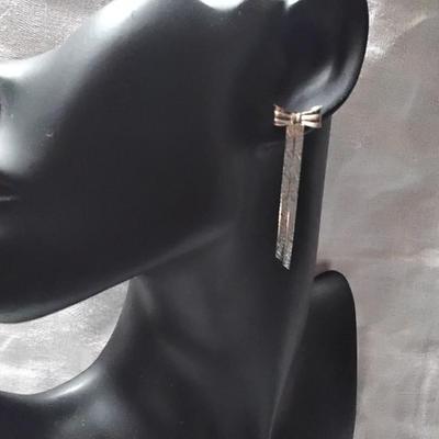 Unique Bow Sterling Silver Earrings