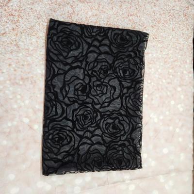 FANTASTIC SEE THROUGH VELVET ROSE FABRIC