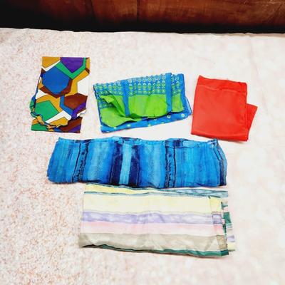 VINTAGE BUNDLE OF SCARVES INCLUDING CHINO SILK