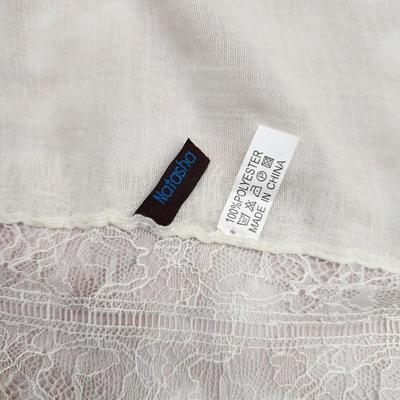 BEAUTIFUL NATASHA CREAM COLORED SHAWL SCARF