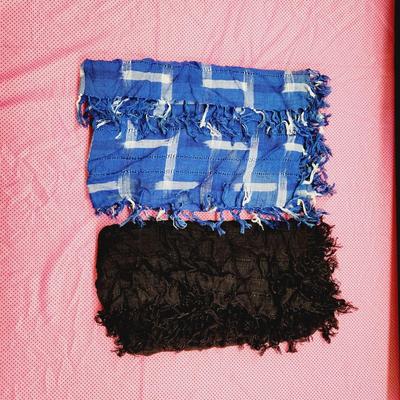 FUN BLACK & BLUE SHAWL SCARF BUNDLE