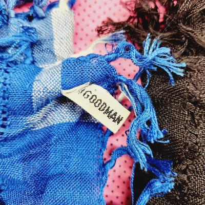 FUN BLACK & BLUE SHAWL SCARF BUNDLE