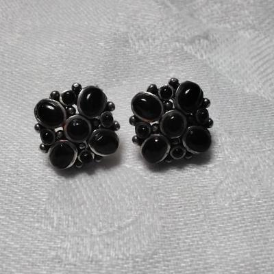 Sophisticated Black Onyx 925 Earrings