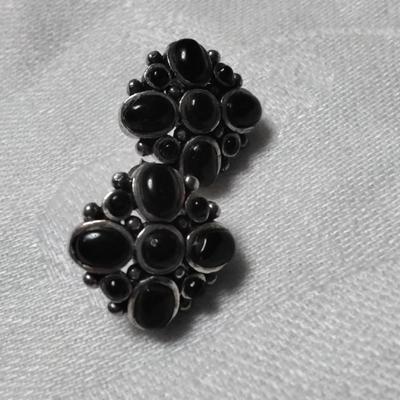 Sophisticated Black Onyx 925 Earrings