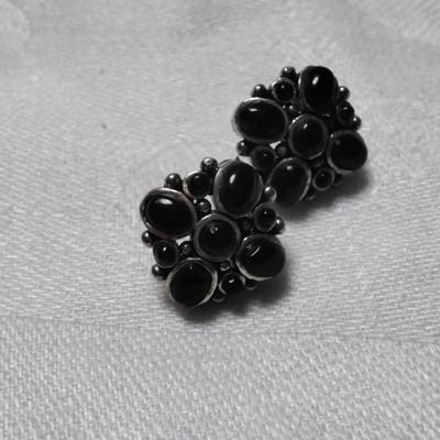 Sophisticated Black Onyx 925 Earrings