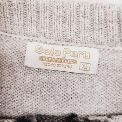 VINTAGE MENS 100% ALPACA SOLO PERU XL SWEATER