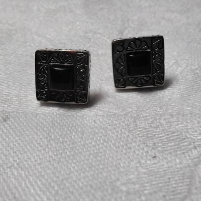 Elegant Black Onyx 925 Earrings