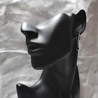 Gorgeous Malachite Dangle 925 Hoop Earrings