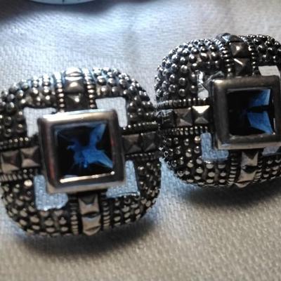 Breathtaking Sapphire  925 Earrings