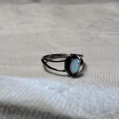 Beyond Beautiful Fiery Opal 925 Ring Size 7
