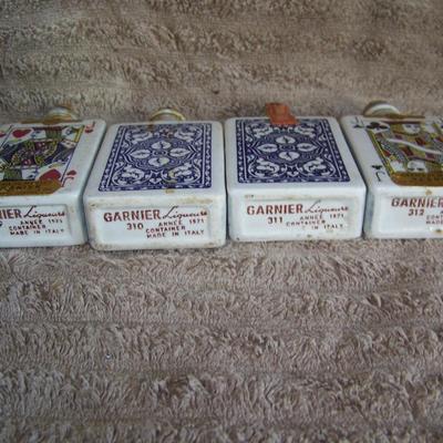 4 Playing Cards Liquor Containers / Bottles/ Decanters