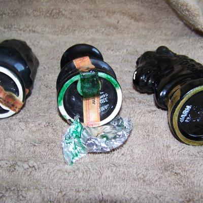 3 Ceramic Chess Piece Liquor Containers