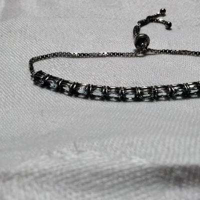 Gorgeous SAS Aquamarine Adjustable 925 Bracelet