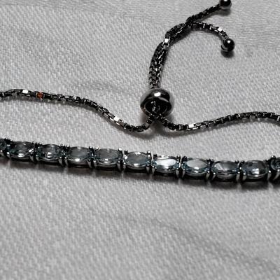 Gorgeous SAS Aquamarine Adjustable 925 Bracelet