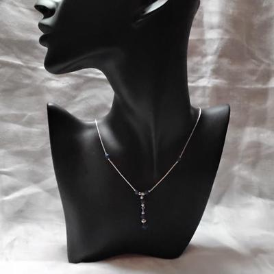 Vintage Liquid Silver Lapis Lazuli 16" Necklace