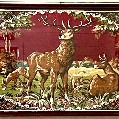 Magnificent Vintage Framed Tapestry/Fabric