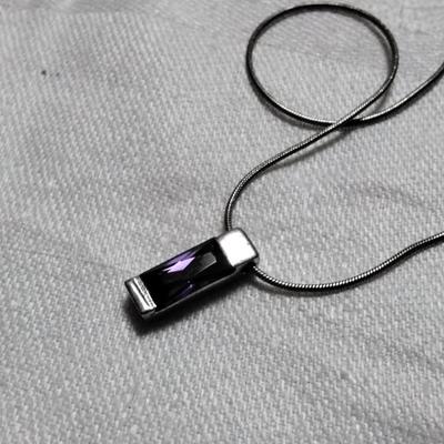 Absolutely Gorgeous Vintage Amethyst 16" 925 Necklace