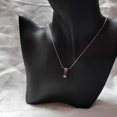 Absolutely Gorgeous Vintage Amethyst 16" 925 Necklace