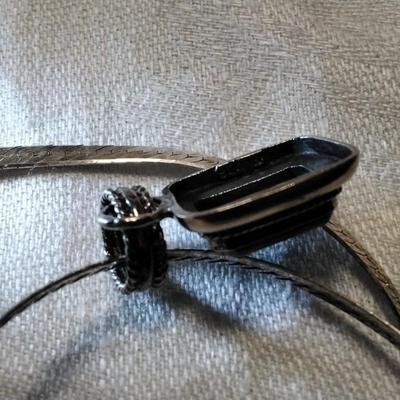 Vintage Turquoise Herribone 925 16" Necklace