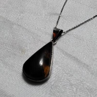Stunning Baltic Amber 18" 925 Necklace