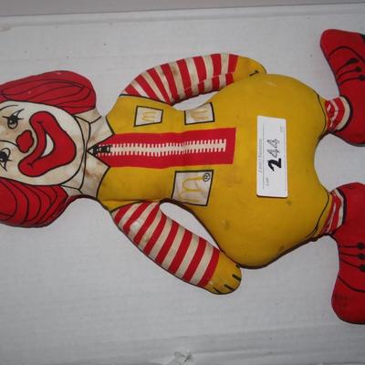 1970's Ronald McDonald Stuffed Toy