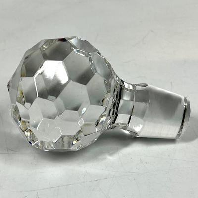 Round Prism Style Crystal Glass Decanter Bottle Stopper Top