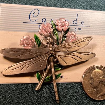 DRAGONFLY PIN NEW ON CARD