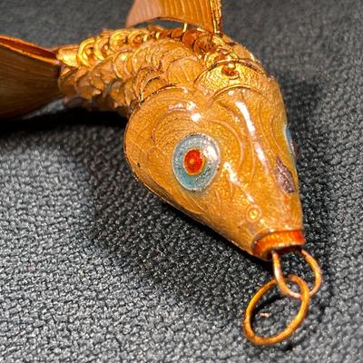 ARTICULATED CLOISONNE FISH PENDANT