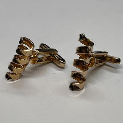 VINTAGE HICKOK SPIRAL CUFFLINKS