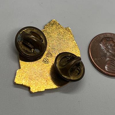 VINTAGE ENAMELED ASK-WE DO PINBACK 