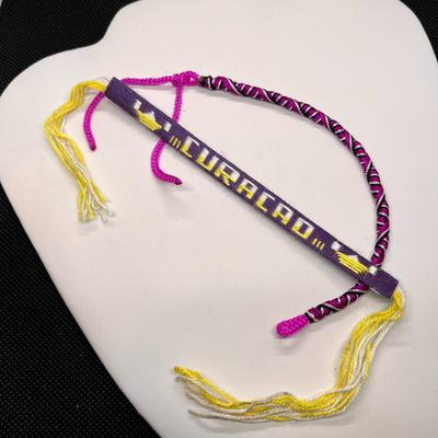 WOVEN FABRIC BRACELETS X2