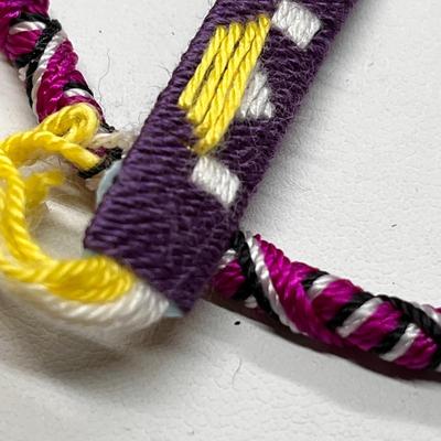 WOVEN FABRIC BRACELETS X2