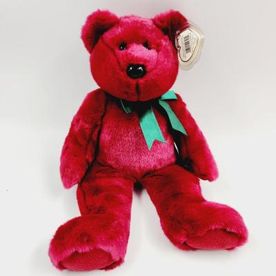 14 IN TY BEANIE BABIES CRANBERRY TEDDY