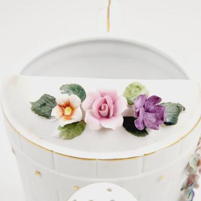 VINTAGE SCHMID BROTHERS PORCELAIN MUSICAL WATTERING CAN MUSIC BOX